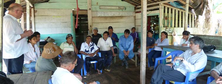 GOMIAM Meeting at the APAYLOM Miners association in Madre de Dios, Peru. 2012. Photograph by M. de Theije